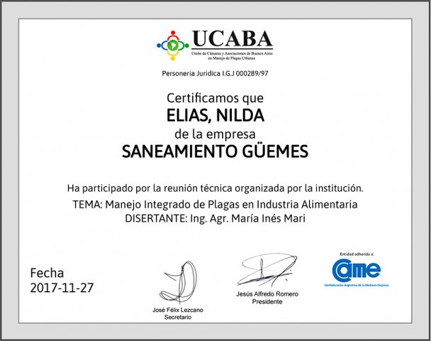 Certificado NE Industria